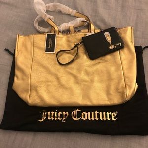 Gold Leather Reversible Juicy Couture Tote